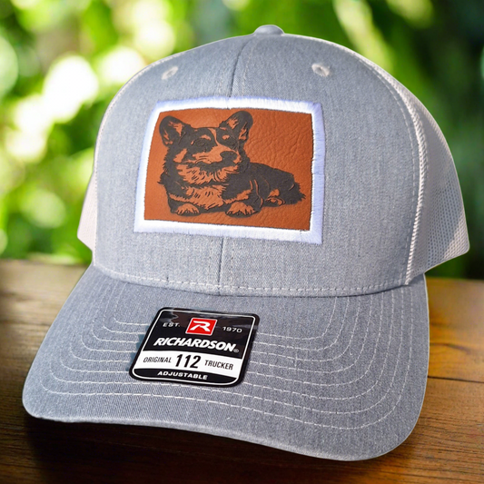 Dog variety leather patch hat